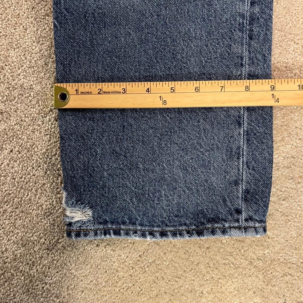 Levis Ribcage Straight Ankle Jeans Womens 28 Distressed Streetwear Button Fly - Picture 9 of 14